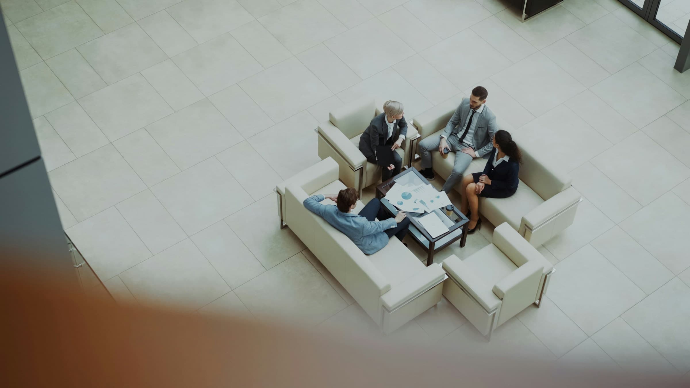Business leaders in a brand strategy session