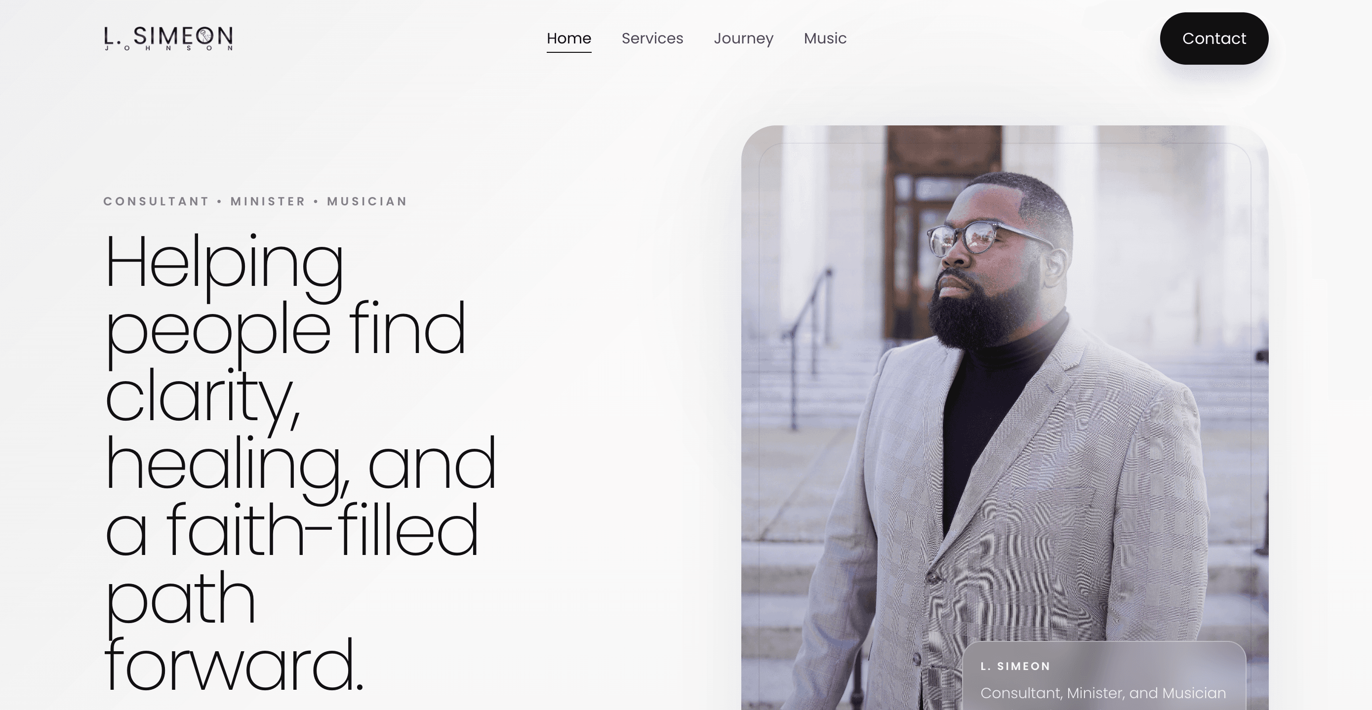 L. Simeon Johnson website design