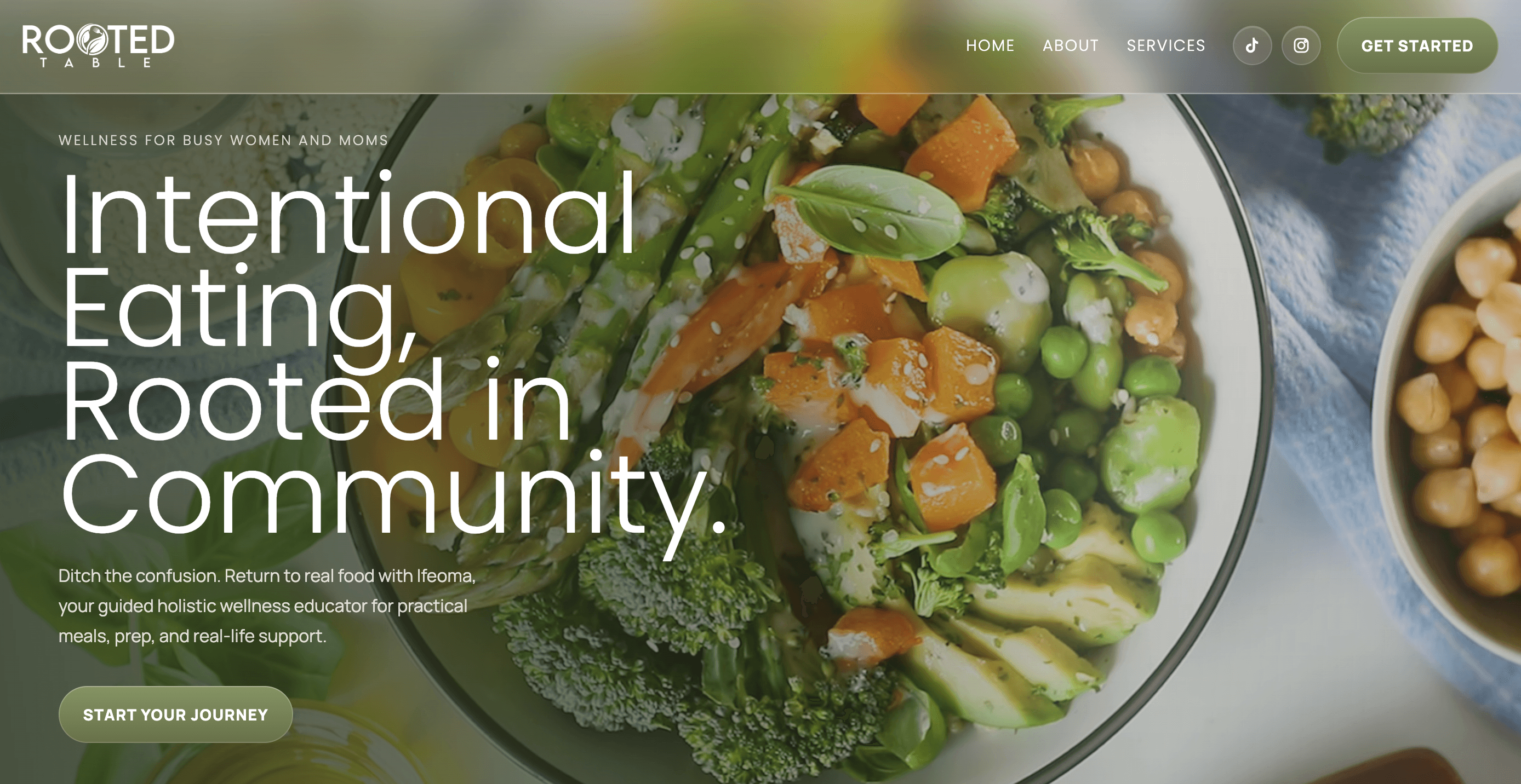 Rooted Table website design