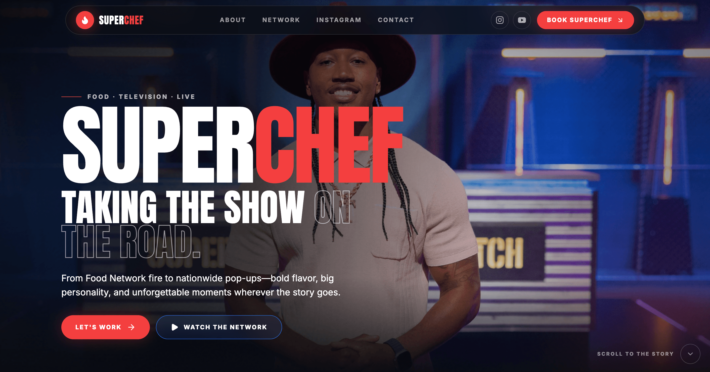 SuperChef website design