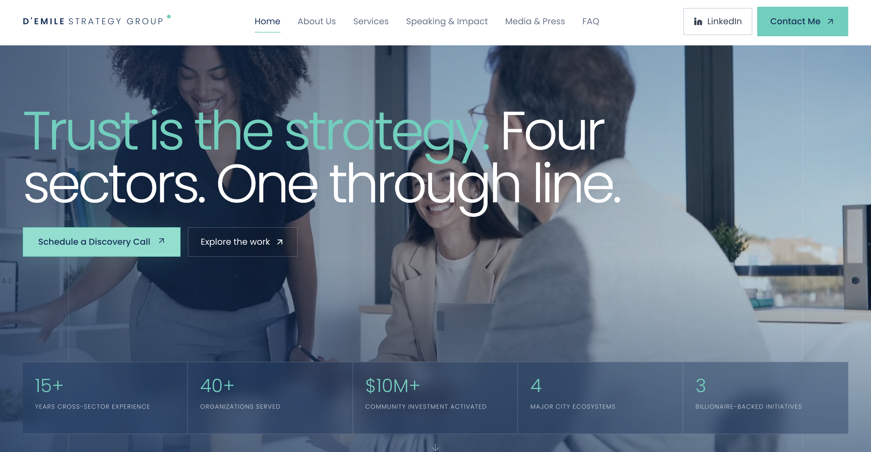 D'Emile Strategy Group website design