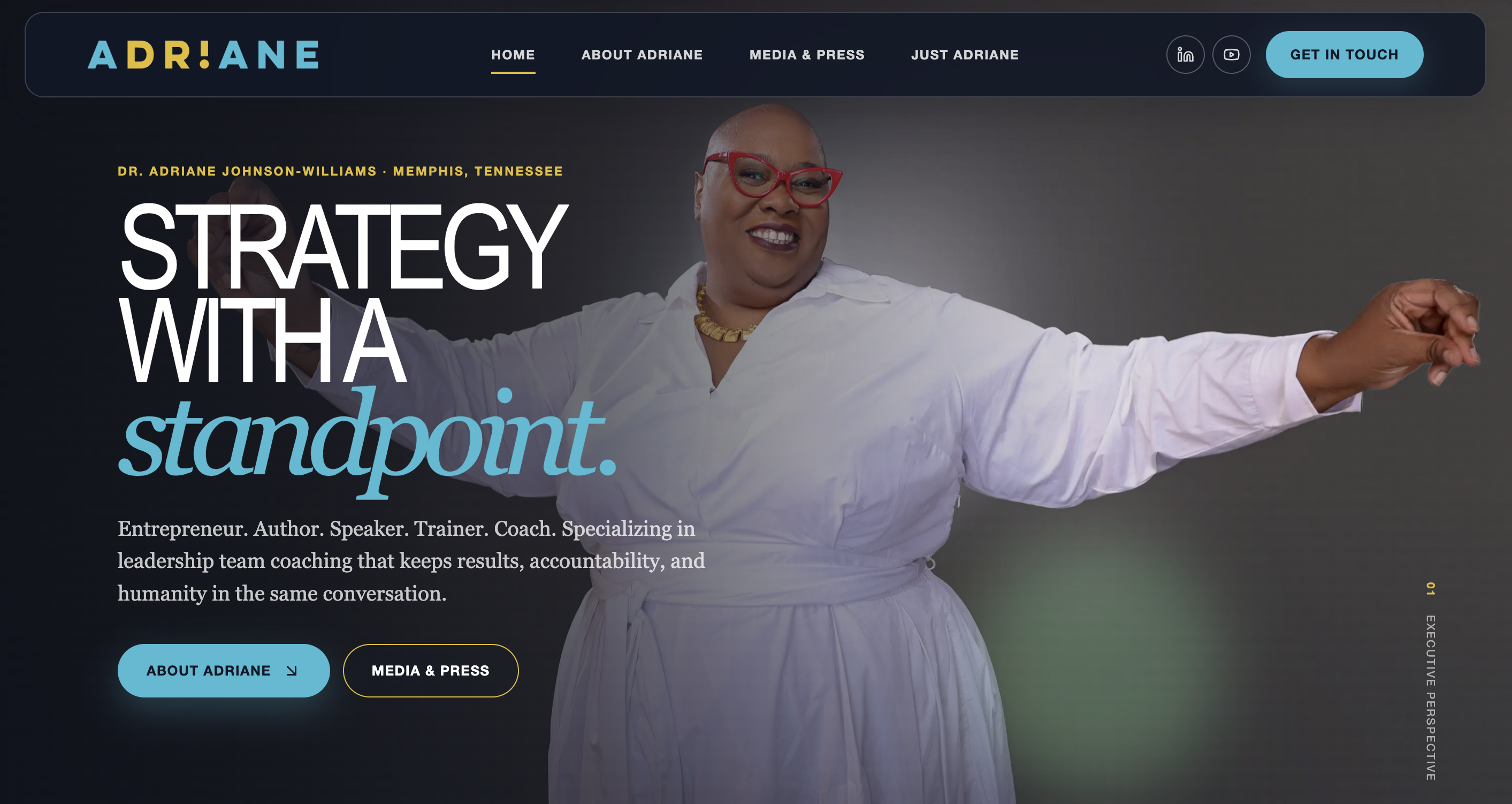 Dr. Adriane Johnson-Williams website design