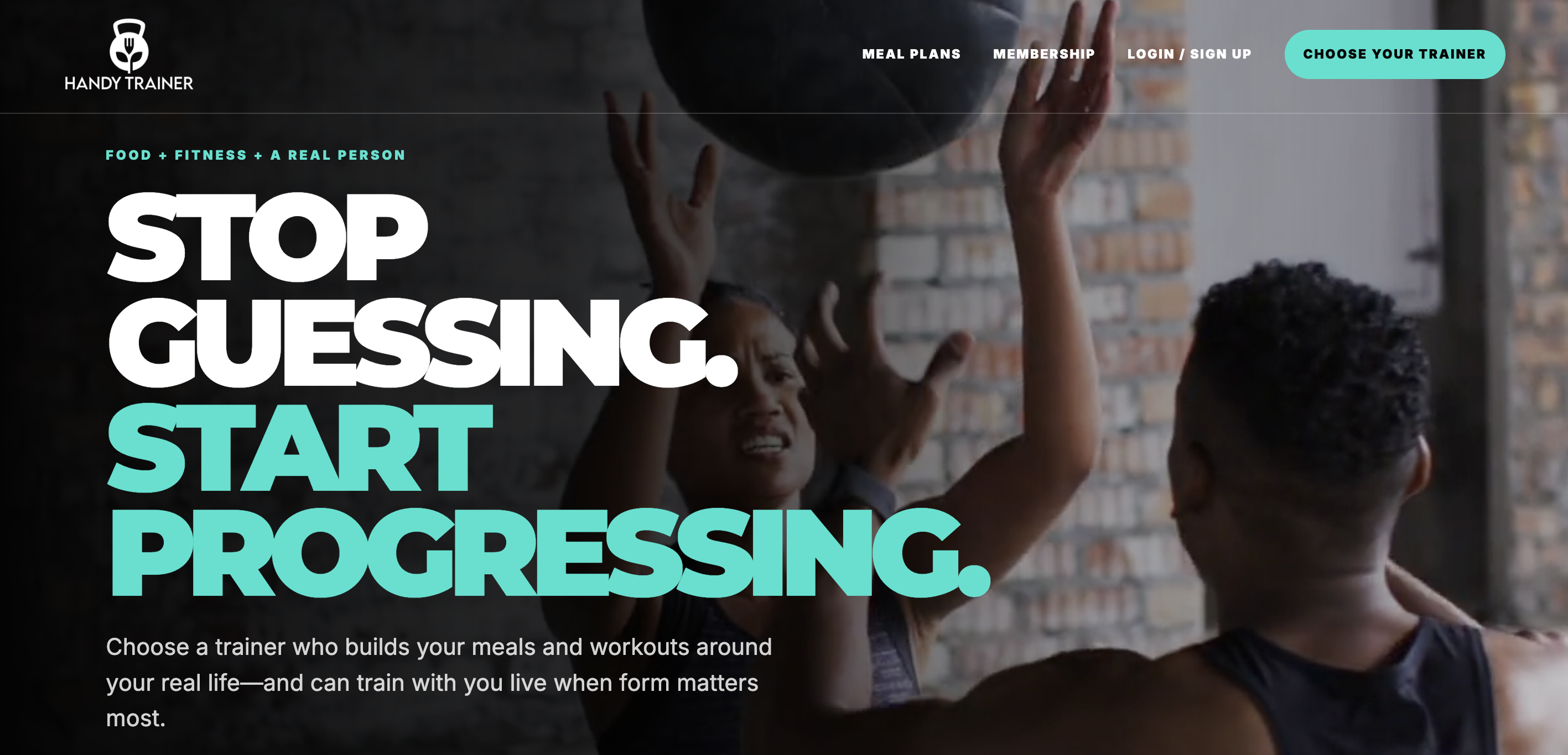 Handy Trainer website design