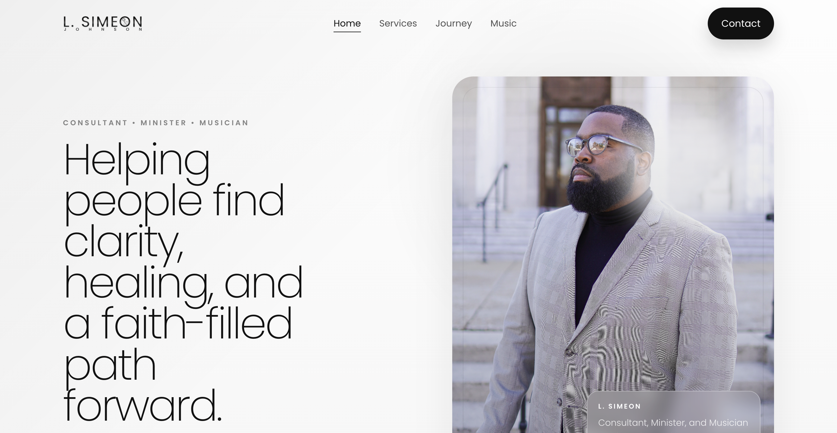 L. Simeon Johnson website design