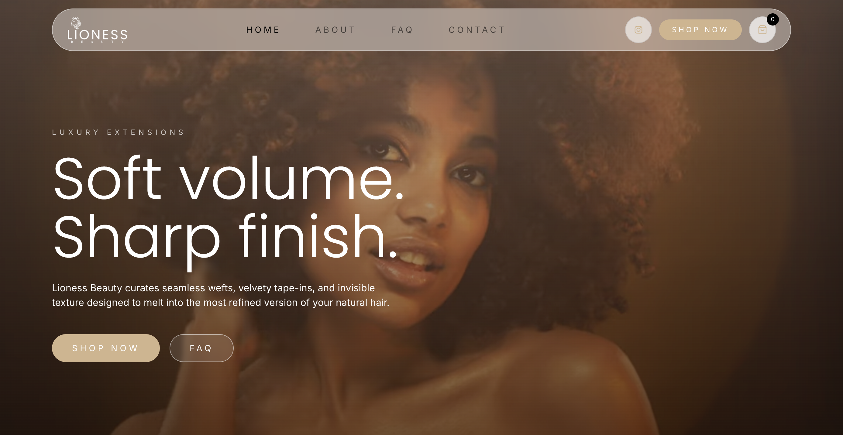 Lioness Beauty website design